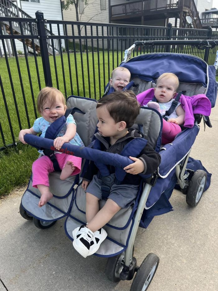 Going for a ride in the stroller