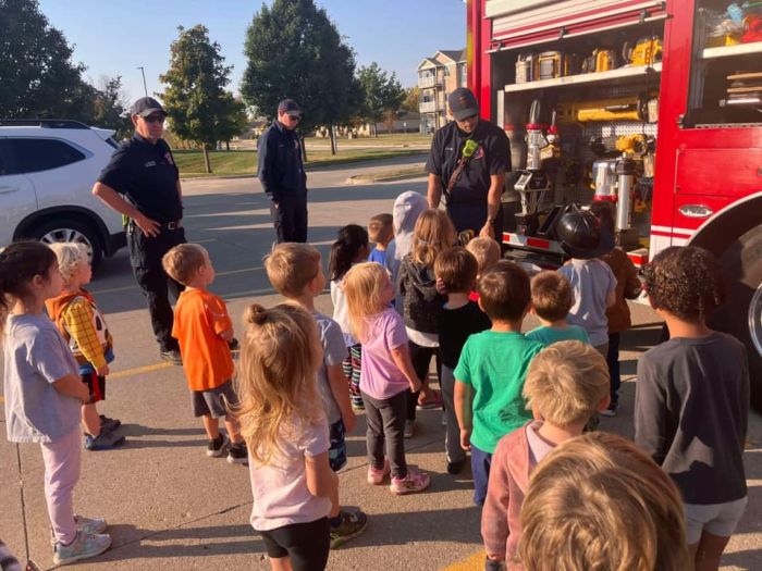 Fire Department Visits West Side Kids